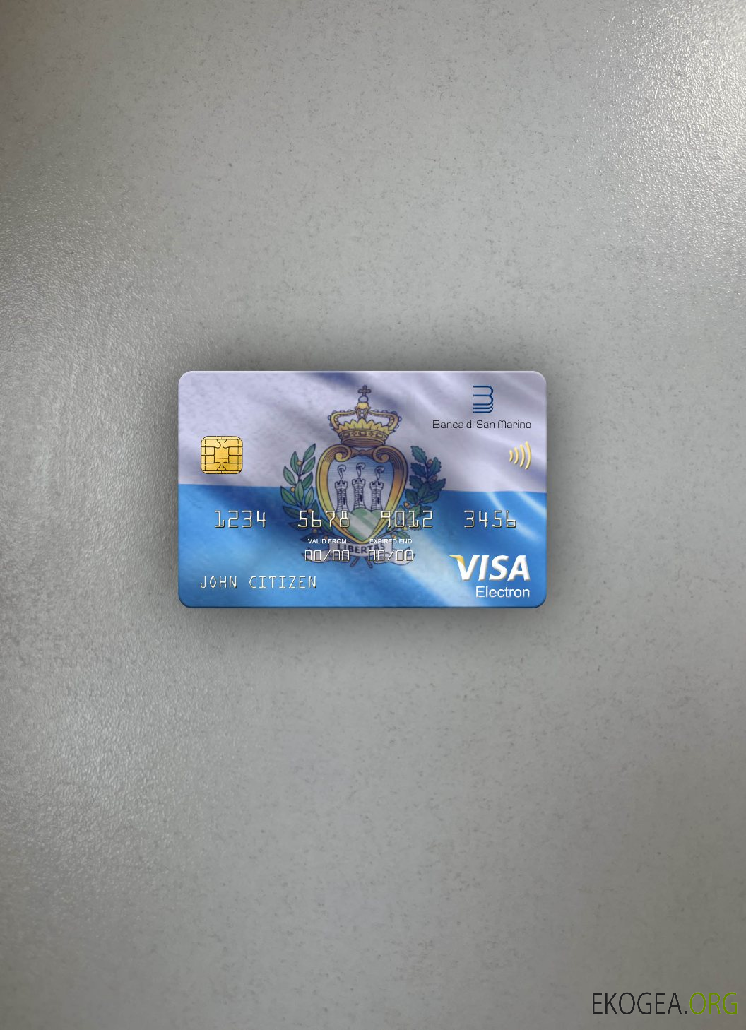 Saint , Marin Banca di San Marino banque visa carte électronique photolook avant